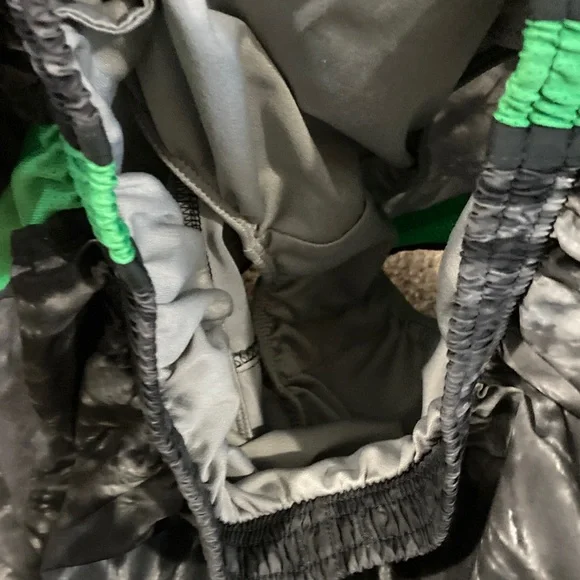 Nike Tie-Dye Black and Green athletic Shorts - Picture 3 of 3